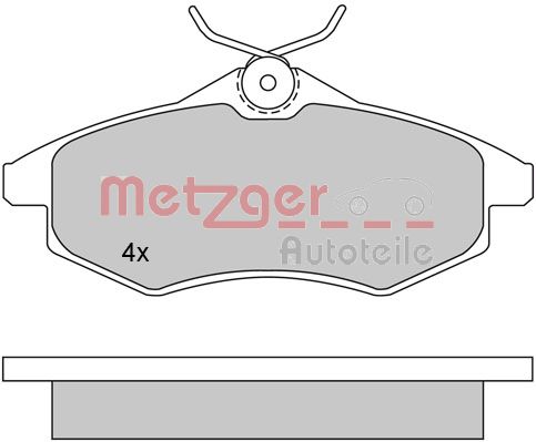 set placute frana,frana disc 1170163 METZGER
