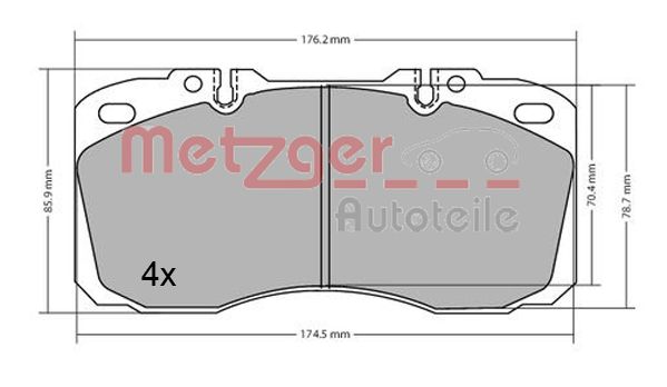 Set placute frana,frana disc 1170622 METZGER