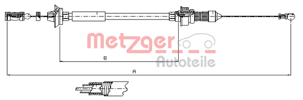 Cablu acceleratie 1173.7 METZGER