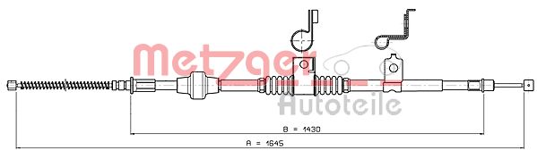 Cablu, frana de parcare 17.2294 METZGER