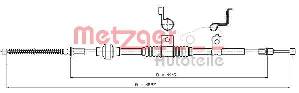Cablu, frana de parcare 17.2295 METZGER