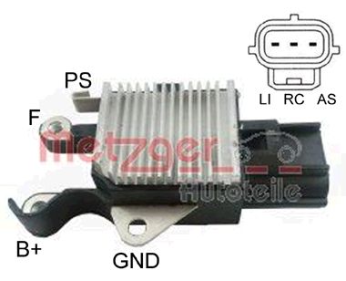 Regulator, alternator 2390033 METZGER