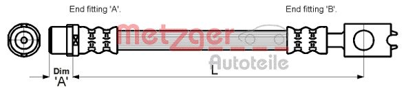 Furtun frana 4110262 METZGER