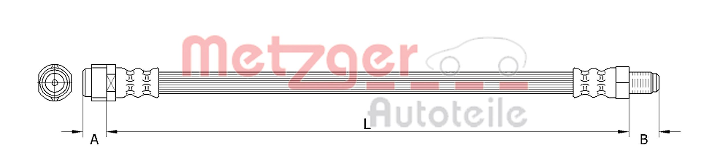 Furtun frana 4111367 METZGER