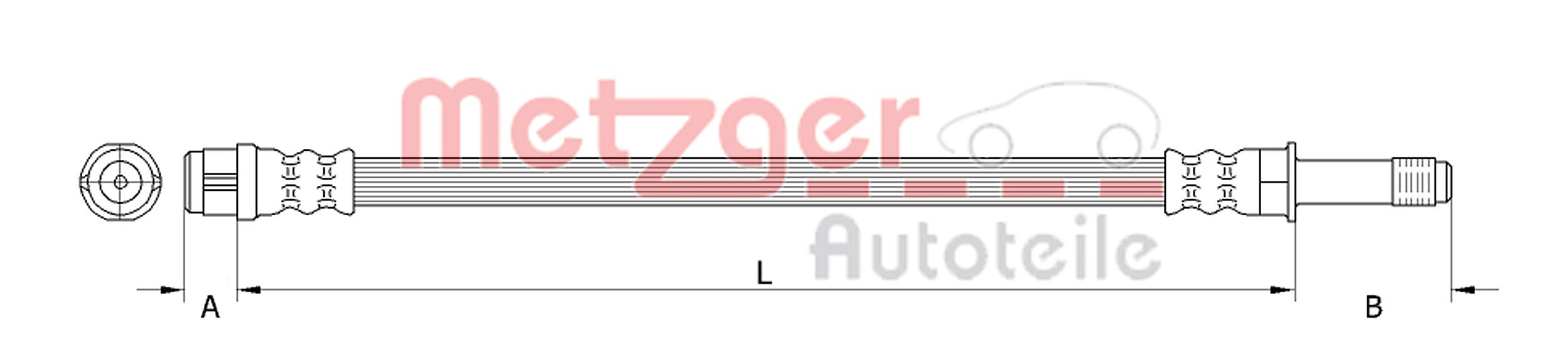 Furtun frana 4111368 METZGER