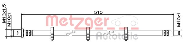 Furtun frana 4111486 METZGER