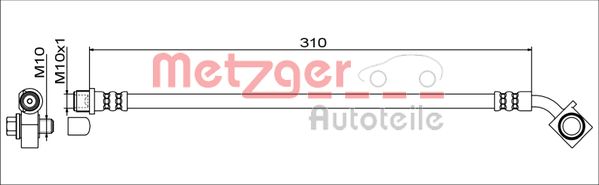 Furtun frana 4111552 METZGER