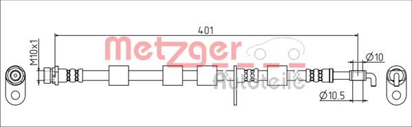 Furtun frana 4111556 METZGER