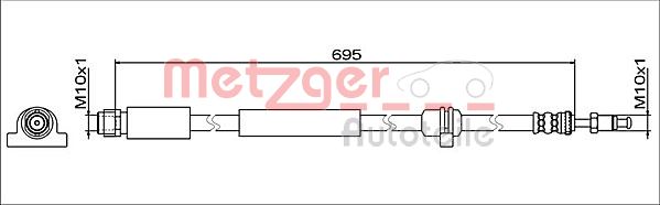 Furtun frana 4112076 METZGER