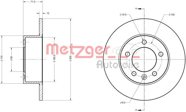 Disc frana 6110011 METZGER