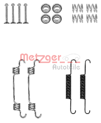 Set accesorii, saboti frana parcare 105-0887 METZGER