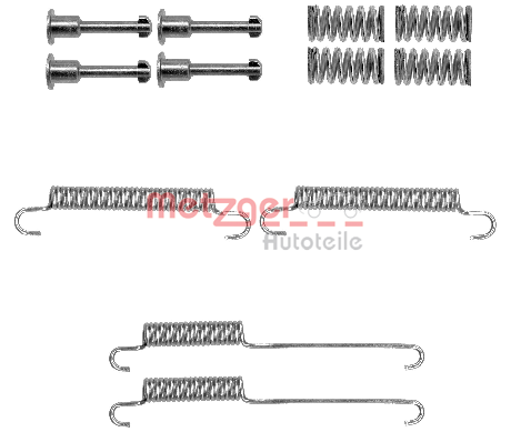 Set accesorii, saboti frana parcare 105-0892 METZGER