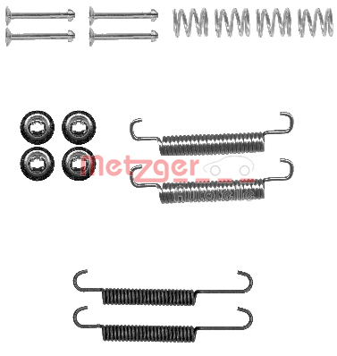 Set accesorii, saboti frana parcare 105-0893 METZGER