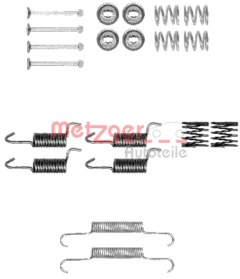 Set accesorii, saboti frana parcare 105-0010 METZGER