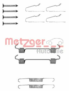 Set accesorii, saboti frana parcare 105-0808 METZGER