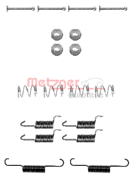 Set accesorii, saboti frana parcare 105-0871 METZGER