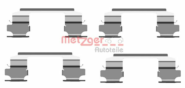 Set accesorii, placute frana 109-1686 METZGER