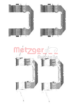 Set accesorii, placute frana 109-1722 METZGER