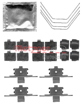 Set accesorii, placute frana 109-1791 METZGER