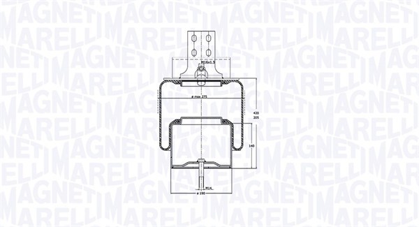 Burduf, suspensie pneumatica 030607020166 MAGNETI MARELLI