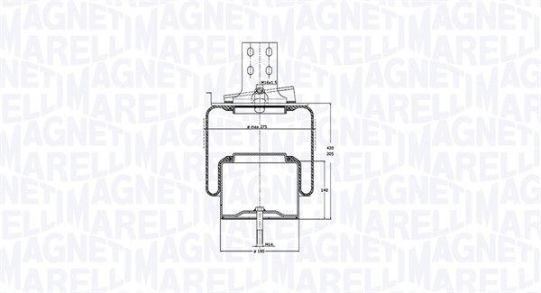Burduf, suspensie pneumatica 030607020168 MAGNETI MARELLI