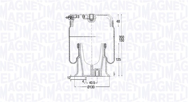 Burduf, suspensie pneumatica 030607020185 MAGNETI MARELLI