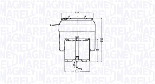 Burduf, suspensie pneumatica 030607020260 MAGNETI MARELLI