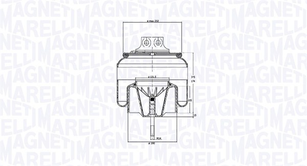 Burduf, suspensie pneumatica 030607020273 MAGNETI MARELLI