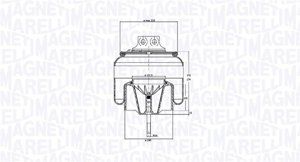 Burduf, suspensie pneumatica 030607020274 MAGNETI MARELLI