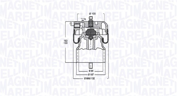 Burduf, suspensie pneumatica 030607020282 MAGNETI MARELLI