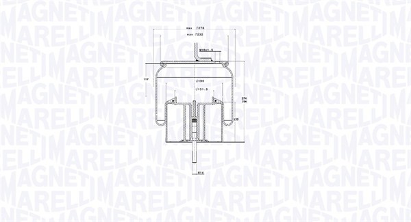 Burduf, suspensie pneumatica 030607020297 MAGNETI MARELLI
