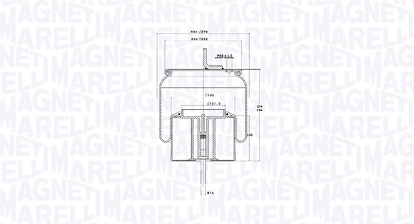 Burduf, suspensie pneumatica 030607020298 MAGNETI MARELLI
