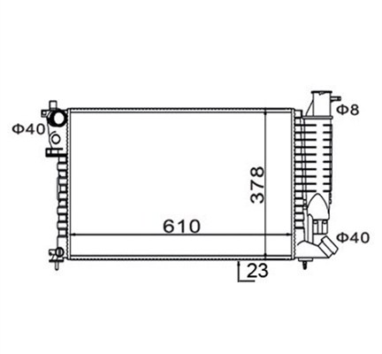 Radiator, racire motor 359000300190 MAGNETI MARELLI