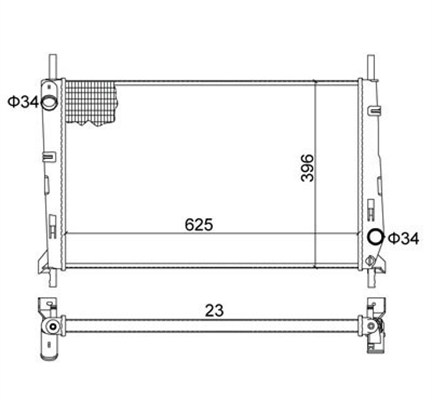 Radiator, racire motor 359000300550 MAGNETI MARELLI