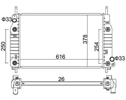 Radiator, racire motor 359000301880 MAGNETI MARELLI