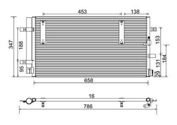 Condensator, climatizare 359003220140 MAGNETI MARELLI