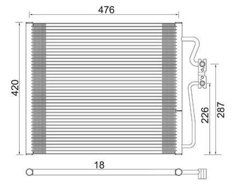 Condensator, climatizare 359003220230 MAGNETI MARELLI