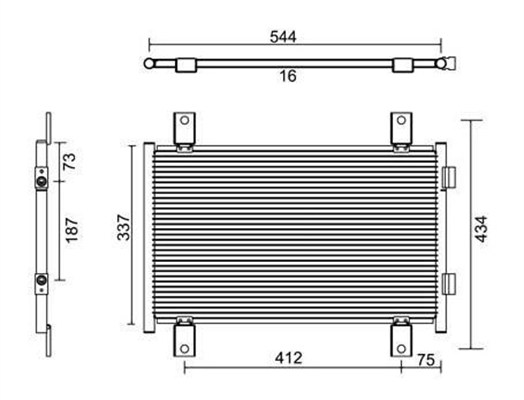 Condensator, climatizare 359003220440 MAGNETI MARELLI