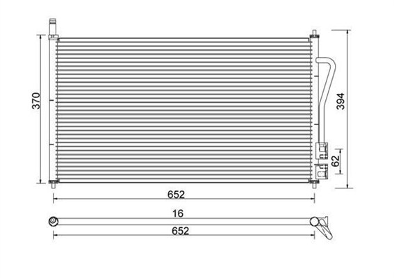 Condensator, climatizare 359003220620 MAGNETI MARELLI