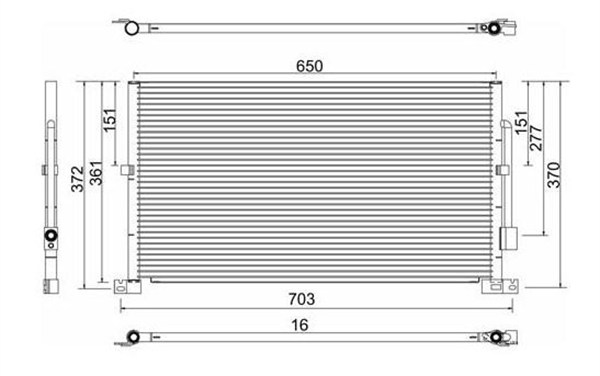Condensator, climatizare 359003220630 MAGNETI MARELLI
