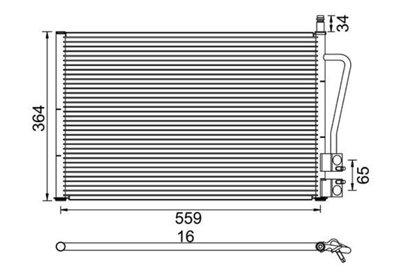 Condensator, climatizare 359003220640 MAGNETI MARELLI