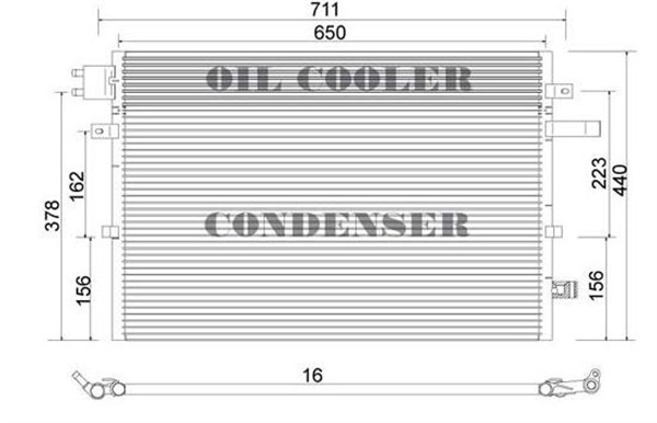 Condensator, climatizare 359003220670 MAGNETI MARELLI