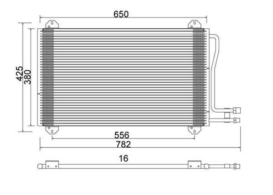 Condensator, climatizare 359003220980 MAGNETI MARELLI