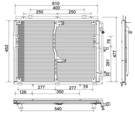 Condensator, climatizare 359003221020 MAGNETI MARELLI