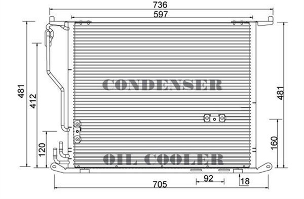 Condensator, climatizare 359003221040 MAGNETI MARELLI