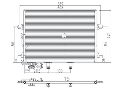 Condensator, climatizare 359003221080 MAGNETI MARELLI