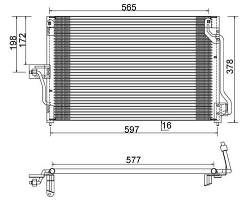 Condensator, climatizare 359003221330 MAGNETI MARELLI