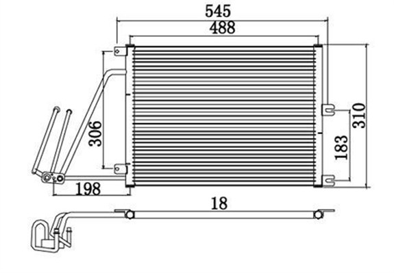 Condensator, climatizare 359003221340 MAGNETI MARELLI