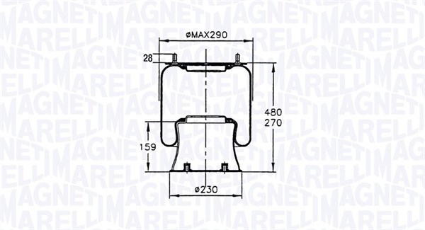Burduf, suspensie pneumatica 030607020100 MAGNETI MARELLI