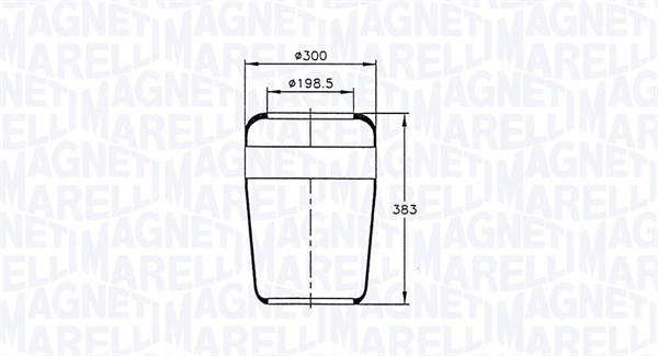 Burduf, suspensie pneumatica 030607020015 MAGNETI MARELLI